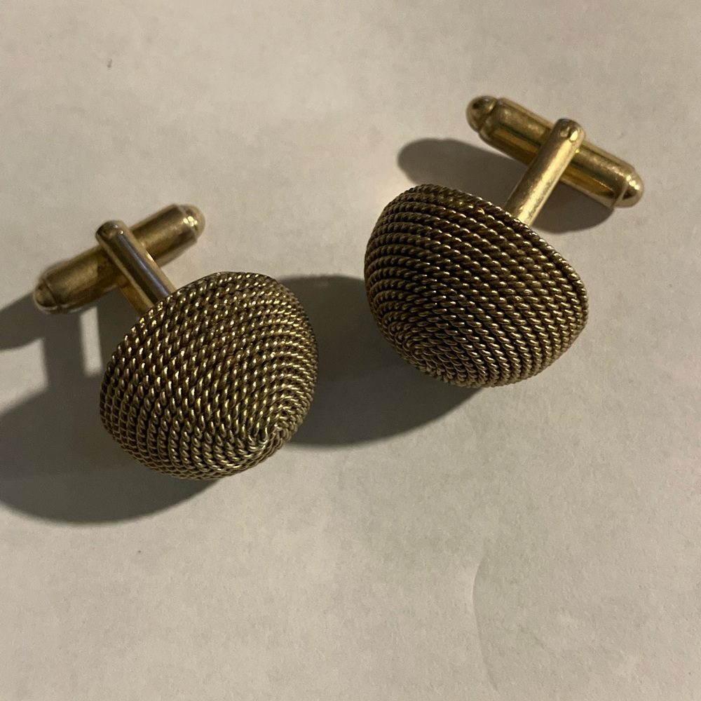 Gold Rope Dome Cufflinks